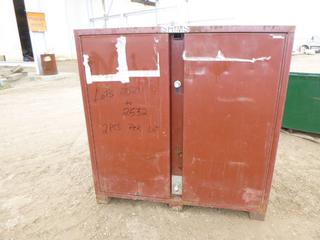 Metal Storage Cabinet, 5'x30"x61" (North Fence)