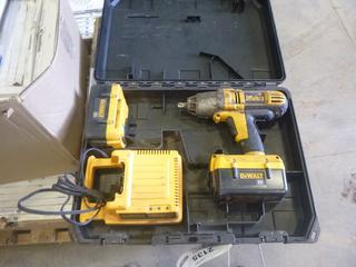 DeWalt Heavy Duty 1/2" Cordless Impact Drill w/ Charging Station & Extra Battery, *Comes in Case*, (B-1)