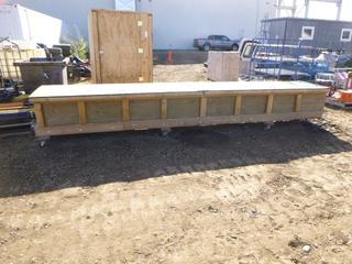 Double Top Opening Wooden Crate, 16' x 32 1/2' x 23"