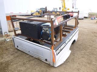 Truck Box 8" 6" x 6.4", C/w Wolfrac 175 Liquidair Generator for Welding, Attached Wood Box (Back Door)