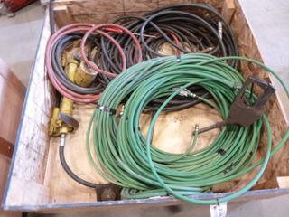 Contents of Crate Including Porta Power w/ Jack, Oxygen Air Line, Hydraulic Line (North Fence)