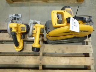 Dewalt 14" Chop Saw, Model DZ8200 (Not Working) Circular Saw, DL 390, Trim Saw DW936 (Working Condition) (E2)