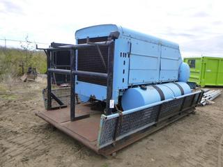 Ingersoll-Rand Diesel Compressor, C/w 14'9" x 7'6" Deck w/ 18" Wide Drop Down Sides.*NOTE: Running Condition Unknown*