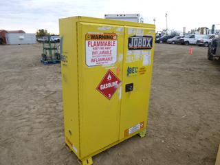 Jobox Flammable Storage Cabinet, 46" x 19.5" x 64" (North Fence)