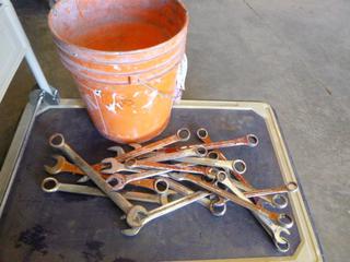 Qty of Assorted Wrenches, Bucket Included