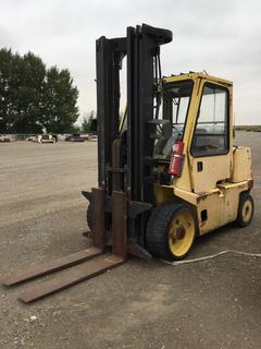 Hyster S135XL2 7700 LB Forklift c/w 6 Cyl on LPG, EROPS, 3 Stage Mast, 8"x48" Forks, Showing 3581 Hours. S/N B024D07021Y
