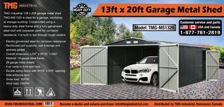 2020 Unused 13Ft x 20fT Metal Garage Shed