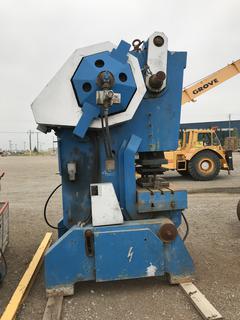Selling Off-Site - Aitor Iron Worker Model # ERMM Hole Punch c/w Crate of Dies. S/N 102015  Located at 285097 Blue Grass Drive Rocky View County. Viewing by appointment only. For more info and appointment please call Brad at 403-371-9253.