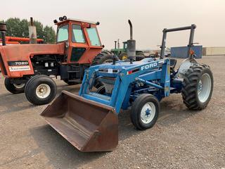 Ford 2810 FEL Tractor c/w 3 Cyl Diesel, Direct Trans, Ford 7209 FEL, 3 Point Hitch, 6.50-16 Front,  13.6-28 Rear Tires. Showing 2,949 Hours S/N 1078018C02