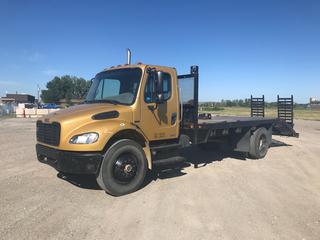 2004 Freightliner Business Class M2 106 S/A 17' Deck Truck Mercedes 6.4L, 6 Spd, Electric Winch, 11R22.5 Tires. 6' Beaver Tail, Heavy Duty Ramps,  S/N 1FVACXCT34HM45483