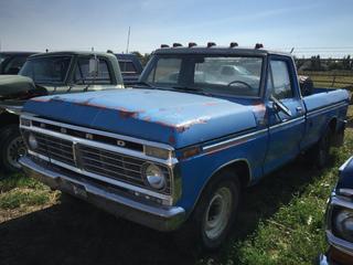 Selling Off-Site - 527 North 200 East, Raymond, AB -  1973 Ford F250 P/U c/w Auto, Showing 61,298 Kms. S/N F25YPR03058