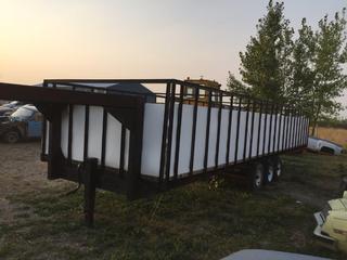 Selling Off-Site - 527 North 200 East, Raymond, AB -  Custombuilt Gooseneck 35' Triaxle Trailer. Note: No Serial Number.