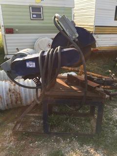 Selling Off-Site - 527 North 200 East, Raymond, AB -  Metal Cut Off Saw.