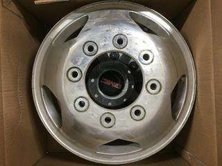 Set of (4) 17 x 6.5 GMC Dually Wheels- Offset -140mm, Hub 154.3mm.