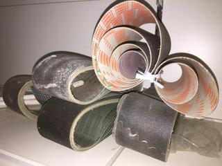 Quantity of Assorted Sanding Belts & Sleeves.