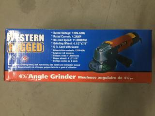 Western Rugged 4-1/2" Angle Grinder.