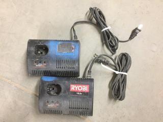 (2) Ryobi Battery Chargers.