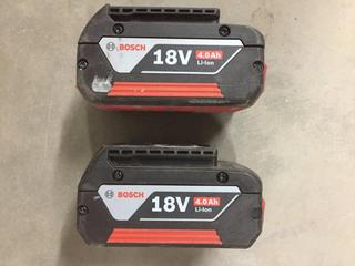 (2) Bosch 18V Batteries.