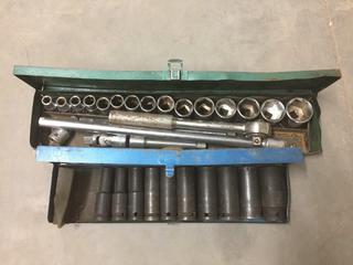 Ratchet & Socket Set & SAE Deep Impact Sockets.