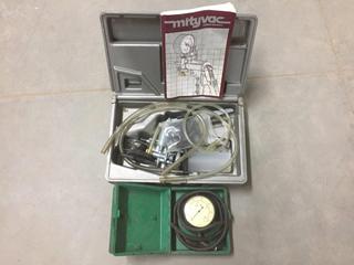 MityVac Vacuum Pump & Fisher 50 Series Test Gauge Assembly.  