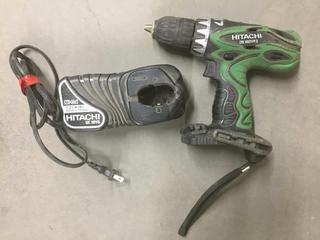 Hitachi Cordless Driver Drill & Charger, No Battery.