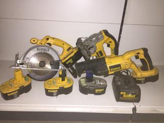 DeWalt 18v Hand Tools, Batteries & Charger.