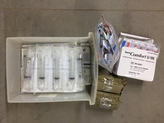 Assorted Medical Syringes & Dressings.