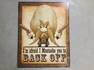 Yosemite Sam Tin Sign, 12-1/2" x 16".