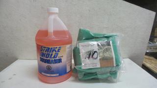 1 Gallon of Strike Hold Industrial Degreaser & (10) Strike Hold Microfibre Cloths. 