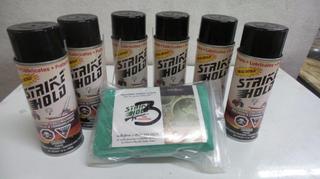 (6) 13oz Cans of Strike Hold Lubricant/Penetrator/Cleaner & (3) Strike Hold Microfibre Cloths.