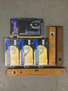 (3) Quick Link Kits,  (3) Wooden Levels & Flaring/Swage Tool Kit.