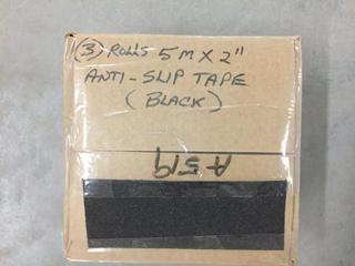 (3) Rolls of 5 Meter x 2" Black Anti-Slip Tape.