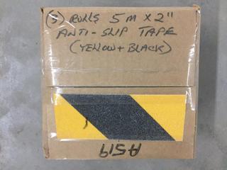 (3) Rolls of 5 Meter x 2" Black & Yellow Anti-Slip Tape.