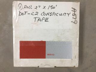 Box of 2" x 150' DOT-C2 Red & White Conspicuity Tape.