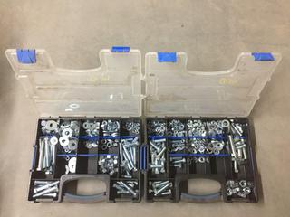 (2) Plastic Hardware Cases Containing Assorted Nuts/Bolts/Screws.