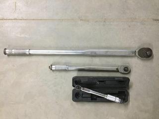 (3) Torque Wrenches (1/4" Powerfist, 1/2" Proto, 3/4" Proto).