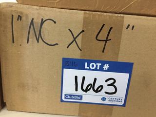 Box of 1"-NC-4" Bolts.