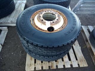 (2) Michelin Tires & Rims 11R22.5XZA3.