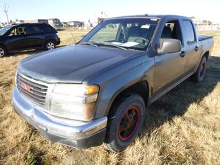 *SELLING OFFSITE COALDALE, AB* 2006 GMC Canyon c/w 3.5L 5 Cyl, Auto, AC, Tilt, Cruise, Pwr Windows, Locks, & Mirrors, 2 Sets of Rims/Tires. Showing 263,803 Kms.  S/N 1GTCS136168147578.