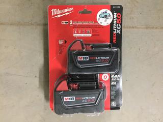 Milwaukee M18 2pk Batteries.