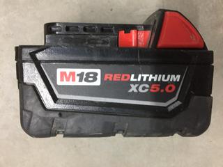 Milwaukee M18 Red Lithium XC5.0 Battery.