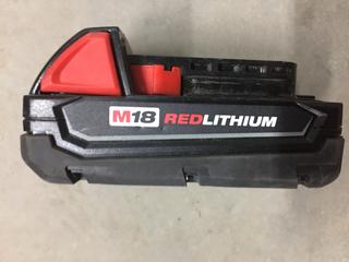 Milwaukee M18 Red Lithium Battery.