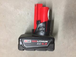 Milwaukee M12 Red Lithium XC4.0 Battery.