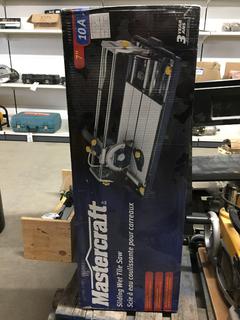 Mastercraft Sliding Wet Tile Saw.