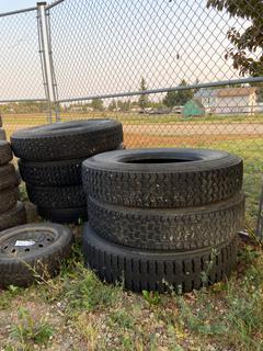 Selling Off-Site - 527 North 200 East, Raymond, AB -  Quantity of Truck Tires. 11R 24.5.