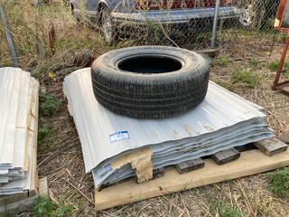 Selling Off-Site - 527 North 200 East, Raymond, AB -  Pallet of Metal Siding. 65 Sheets.
