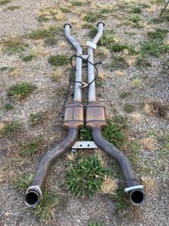 Selling Off-Site - 527 North 200 East, Raymond, AB -  6 1/2 ft Custom Exhaust.