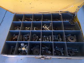 Selling Off-Site - 527 North 200 East, Raymond, AB -  Yellow Case w/ Assorted Nuts & Bolts.