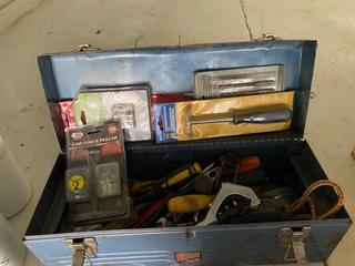 Selling Off-Site - 527 North 200 East, Raymond, AB -  Blue Tool Box w/ Contents.