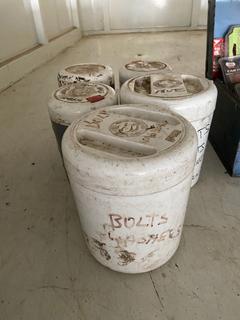 Selling Off-Site - 527 North 200 East, Raymond, AB -  (5) Tobacco Containers w/ Nuts & Bolts.